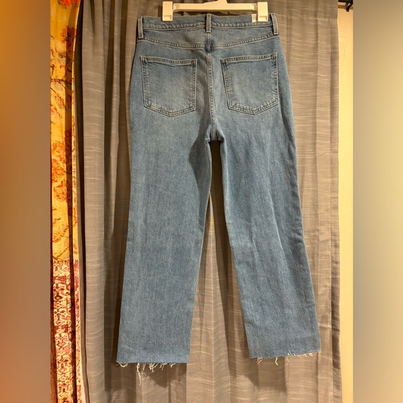 Frank & Eileen Monaghan High Rise Button Fly Straight Crop Jeans Size 30 - Picture 2 of 6